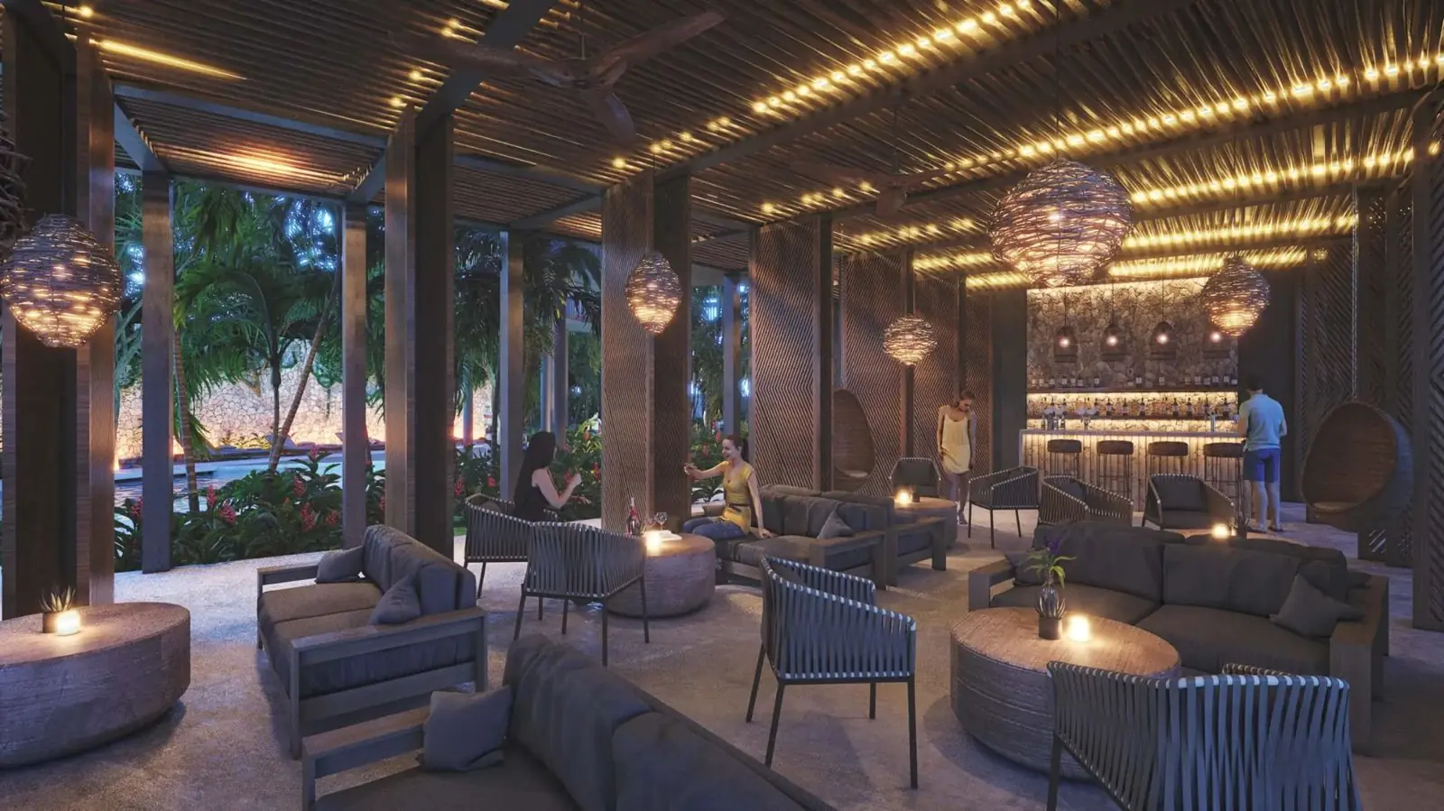 Vista interior del desarrollo, render